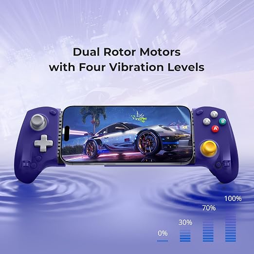 abxylute S8 Bluetooth Mobile Gaming Controller for Switch 1&2, iPhone15/16/17, iPad Android Phones Tablets, Portable Wireless Gamepad with Hall Joystick, Hall Trigger, Customizable Buttons＆Key Mapping - Image 4