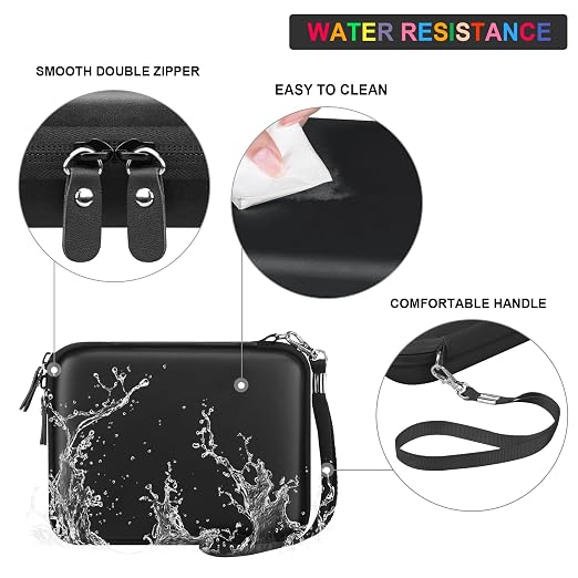 Supmay Hard Carrying Case for RG406V/ RG405V Handheld Game Console, Retro Game Protective Case with Zipper Mesh Pocket for SD Card, USB Charging Cable, User Manual, Black - Image 3
