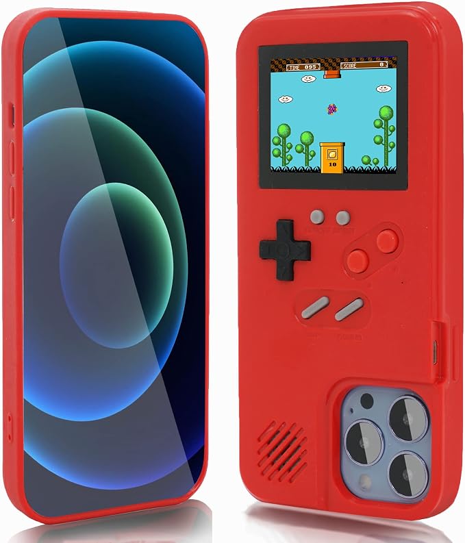 Gameboy Case for iPhone 13/13 Pro,Handheld Retro 168 Classic Games,Color Video Display Game Case for iPhone,Anti-Scratch Shockproof Phone Cover Red by LifestyleofhealthyandsustainabilityWelcometojoinus