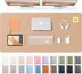 YSAGi Leather Desk Pad Protector, Office Desk Mat, Large Mouse Pad, Non-Slip PU Leather Desk Blotter, Laptop Desk Pad, Waterproof Desk Writing Pad for Office and Home (Latte,55" x 24") by YSAGi