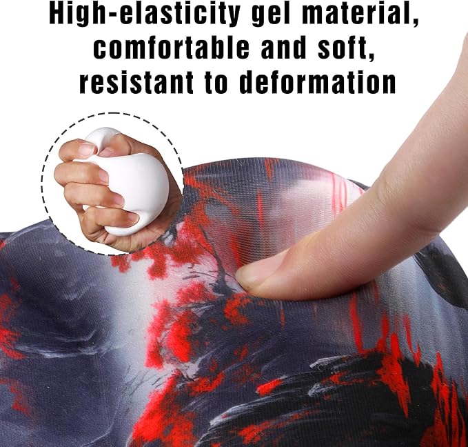 Ergonomic Mouse Pad with Wrist Rest - Gel Wrist Support Mousepad with Non-Slip PU Base for Computer, Laptop, Office & Home - Image 4