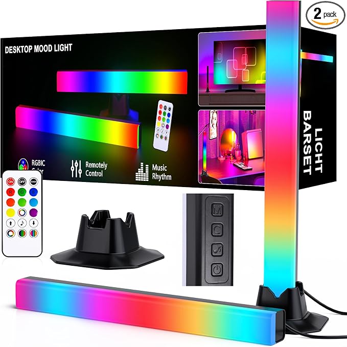 MIHEAL LED Light Bar RGB Lamp,Smart Lighting Tower Starter Kit with Remote for PC, TV, Gaming Room and Computer Case … by Miheal