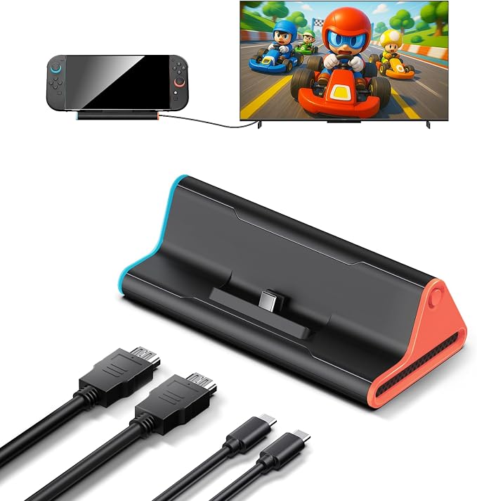 Switch 2 Dock with HDMI, 4K Portable Docking Station for Nintendo Switch2 by BINBOKVR