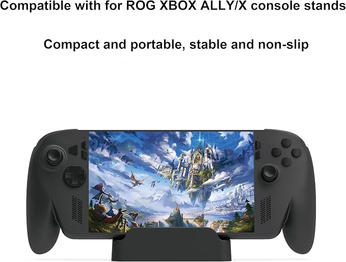 Stand Base for ROG Xbox Ally X/Ally, Portable Desktop Holder‌ Handheld Game Console Storage Bracket Deck Stand with Anti-Slip Silicone Pad - Image 2