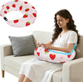 Crafting Pillow for Crocheting, Crochet Pillow for Lap Support, 12 Fun Print Styles, Ergonomic Arm Support, For Bed, Floor, Chair Comfort, Pain Relief and Fatigue for Gaming and Woking (Strawberry) by Unknown