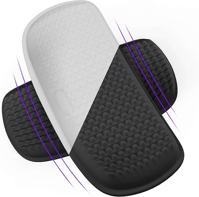 MEKASS Elbow Pad for Desk, Thicken & Large Memory Foam Elbow Rest Padding with Non-Slip, Ergonomic Desk Edge Cushion, Armrest Pad Wrist Rest Comfort Support for Office Home (2 Pcs Black) by Mekass