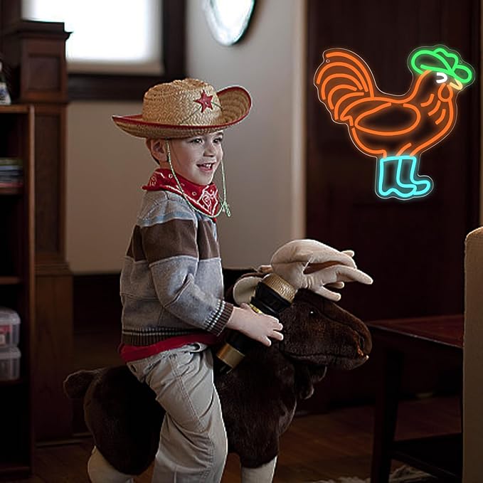 Cowboy Rooster Neon Sign for Wall Decor Cowboy Cock Neon Light Sign - Image 6