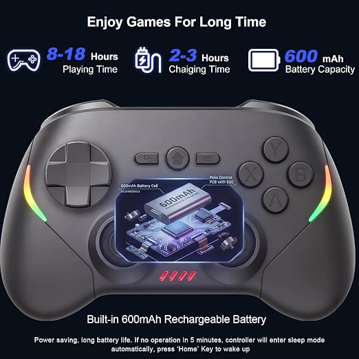 Megadream Phone Controller for PC/Switch 2|Swith/Android/iPad/Tablet/iPhone Controller - RGB light - Hall Effect Trigger/Joystick - Call of Duty, Roblox, Genshin Impact, Direct Play - Image 6