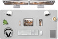 Bloss Large Desk Pad, 47.2" x 24" Desk Mat, Desk Pads on Top of Desks, Computer Mat Non-Slip, Desk Blotter Waterproof, Easy to Clean - Light Grey by Bloss