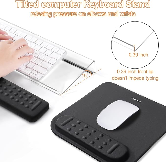MOSISO Keyboard Stand&Wrist Rest Support for Keyboard &Mouse Pad Set - Image 4