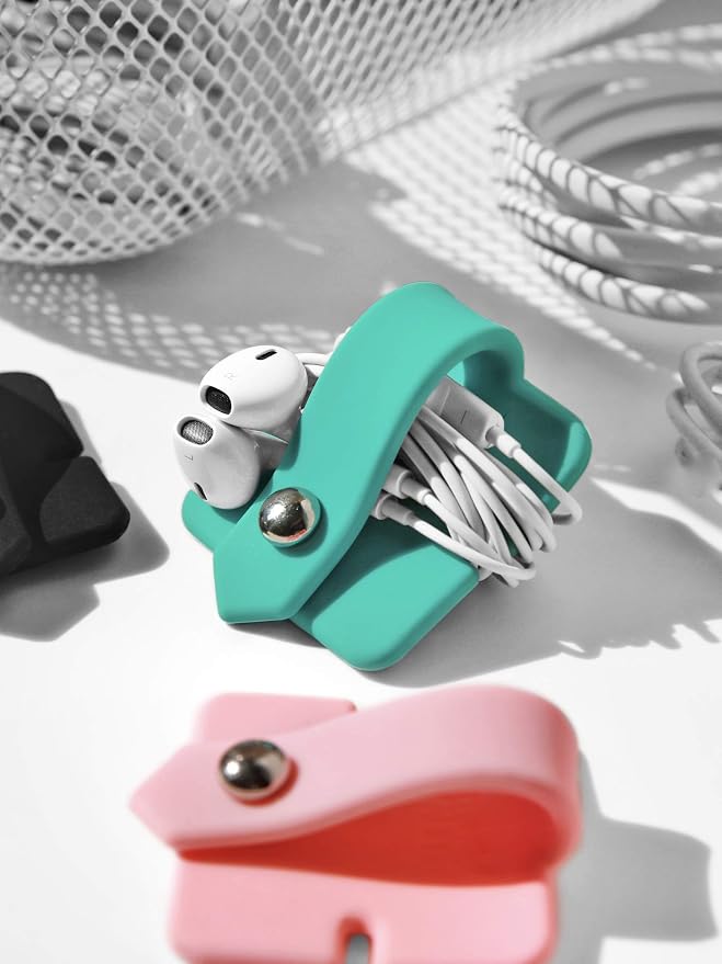 Cord Organizer Earbuds Holder Earphone Wrap Earphones Organizer Headset Headphone Earphone Wrap Winder Cord Manager Cable Winder Set of 3 - Image 8