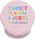 LIMKRIAN Pink Ergonomic Mouse Pad with Wrist Rest, Funny Gaming Mousepad Wrist Support with Non-Slip Pain Relief PU Base, Cute Computer Mouse Pads for Desk Pink Office Desk Accessories Decor Supplies by LIMKRIAN
