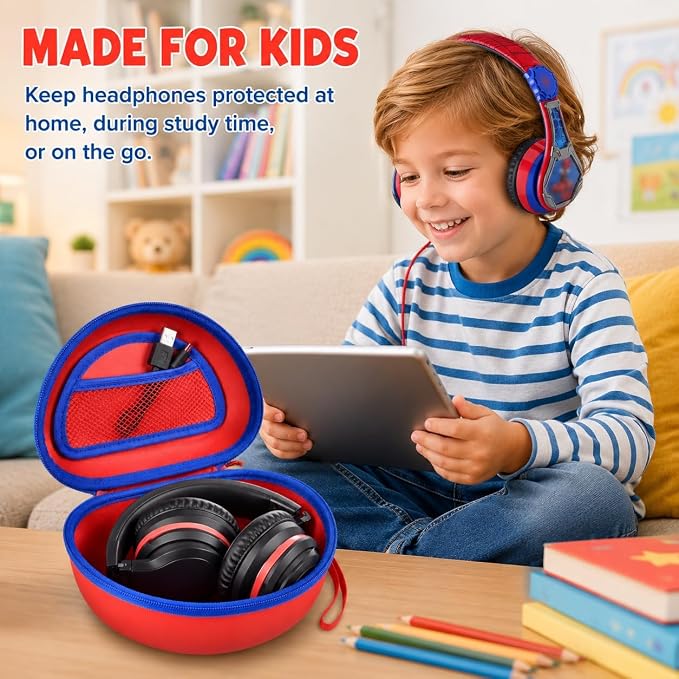 ANKHOH Kids Headphone Case for eKids for Beats Solo4 Headphones, Red - Image 8