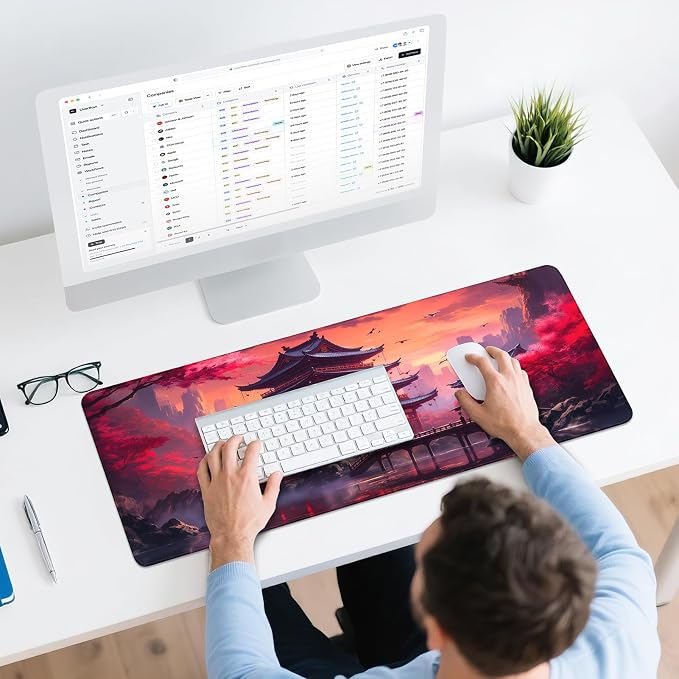 Gaming Mouse Pad - (31.5"×11.8") Japanese Anime Large Mouse Pads for Desk - Desk Mat for Keyboard and Mouse with Non-Slip Base, Desks Pad Matfor Game/Office & Home - Image 6