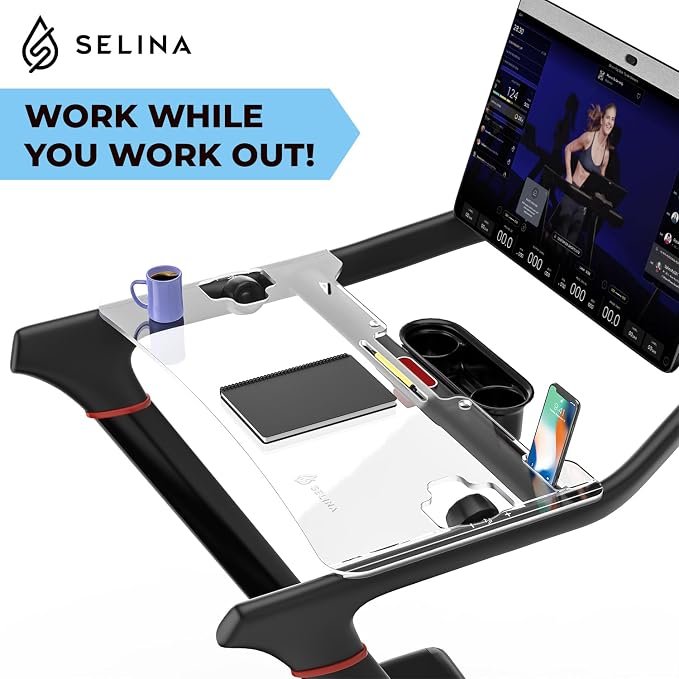 SELINA Laptop Tray for Peloton Tread | Treadmill Desk Tray & Phone Holder - Image 5
