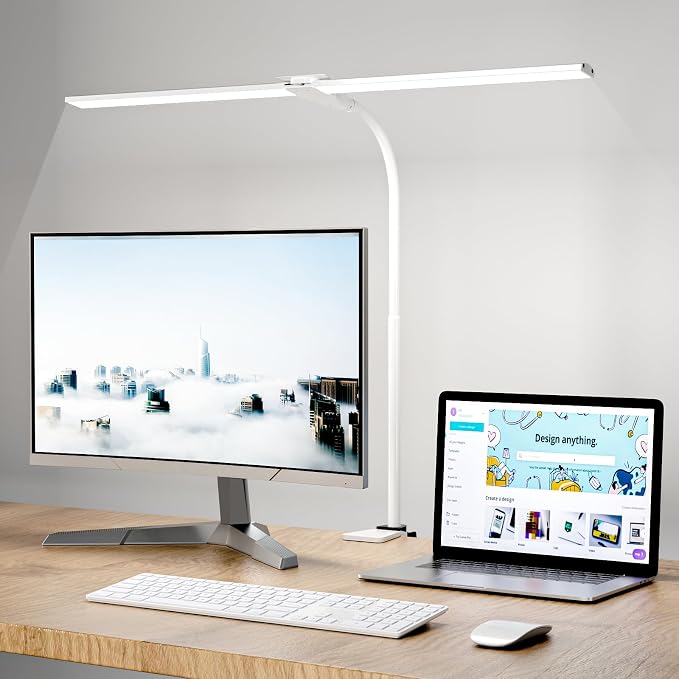 Hensam Desk Lamps for Home Office, Adjustable LED Desk Light with Clamp by Hensam