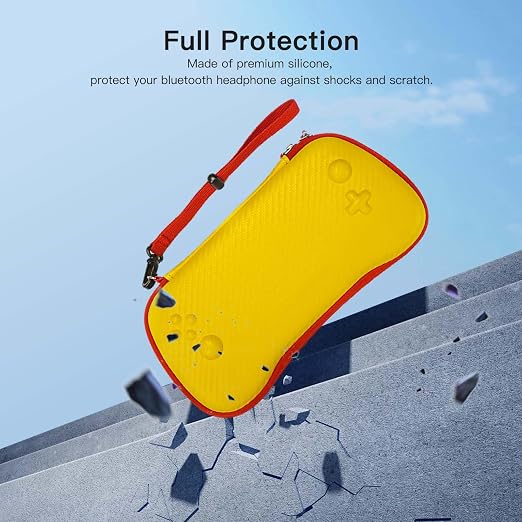 YAJOJO Carrying Case for ANBERNIC RG557 Handheld Game Console, Cover with Lanyard for ANBERNIC RG557 Shockproof,Water Resistant (Yellow) - Image 2