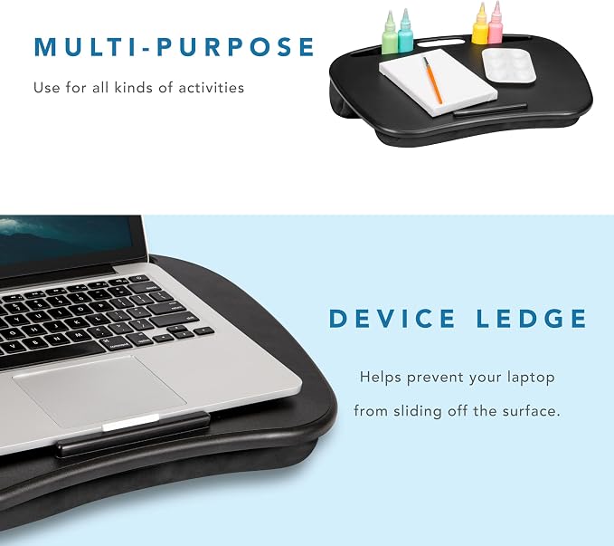 LAPGEAR MyDesk Lap Desk – Black, Fits 15.6” Laptops - Image 4