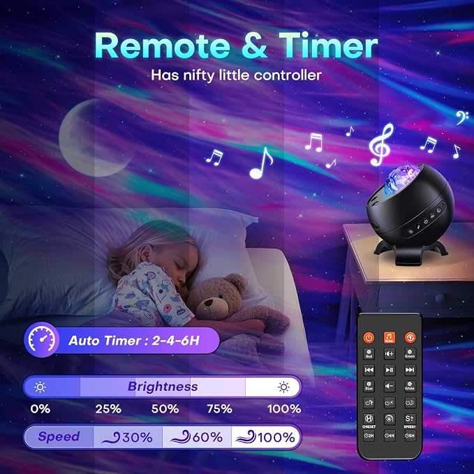 LED Light Gifts Home Decor Light Projector with 375 Effects, Bluetooth - Image 8