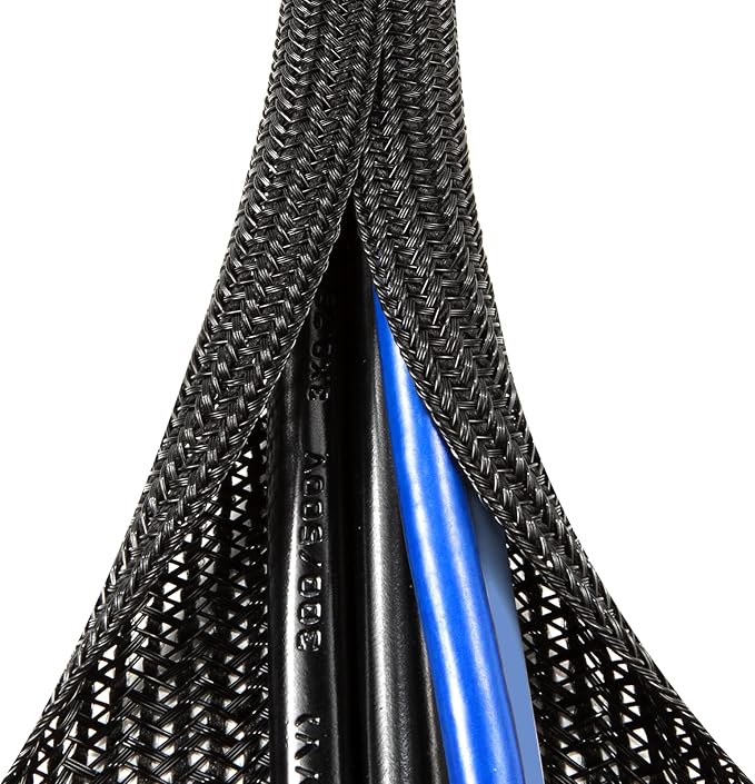 AGPTEK Cable Sleeve, 25ft - 4/5 inch Cable Management Cord Hider, Black - Image 9