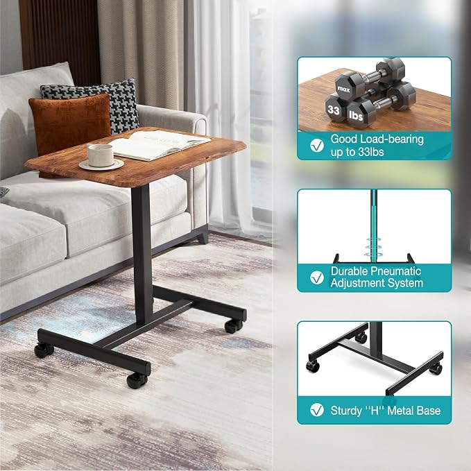 DUMOS Mobile Small Standing Desk, Laptop Desk, Home Office - Image 5
