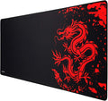 JIALONG Gaming Mouse Pad Large Size 35.4x15.7 inches Extended Desk Mousepad with Personalized Design for Laptop, Computer PC - Red Dragon by JIALONG