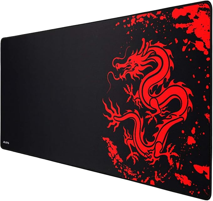 JIALONG Gaming Mouse Pad Large Size 35.4x15.7 inches Extended Desk Mousepad with Personalized Design for Laptop, Computer PC - Red Dragon - Image 8