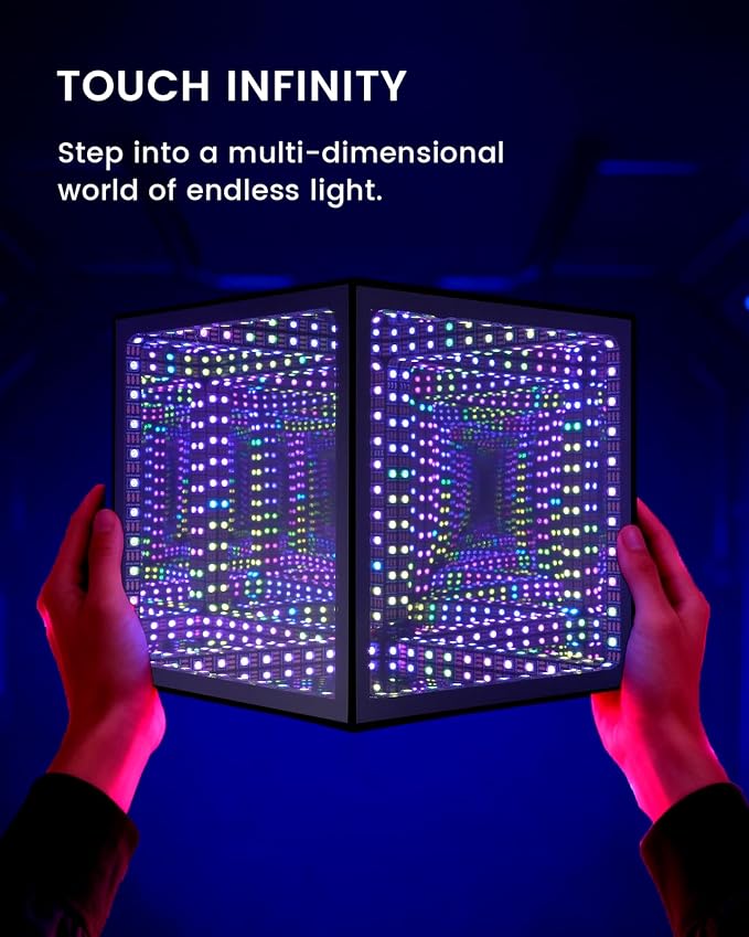 Infinity Mirror Hyper Cube LED Light, 6.5 Inches - Image 2