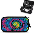 Tie Dye Print Portable Travel Cable Organizer Bag, Tech Storage Bag for Cord, Charger, Phone, Earphone, Hard Drive, USB, SD Card and Electronic Accessories by Unknown