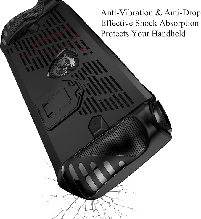 Soft TPU Protective Case with Kickstand for MSI Claw A1M 7" 2024 Handheld Game Console Skin Cover Drop-Proof Protector Slim Stand Sleeve with Non-Slip,Anti-Collision,Shockproof (Black) - Image 3