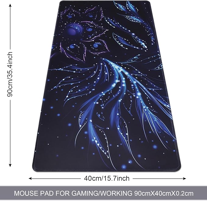 XXL Gaming Mouse Pad 35.4x15.7 Professional Large Mouse Pad & Computer Game Mouse Mat-90x40 Flowershape - Image 2
