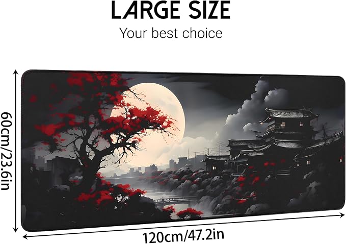 FreeNook Mouse Pad Gaming Mousepad,Large Mousepads for Keyboard and Mouse with Non-Slip Rubber Base,Suitable for School,Office,Home,47.2 x 23.6 Inch - Image 2
