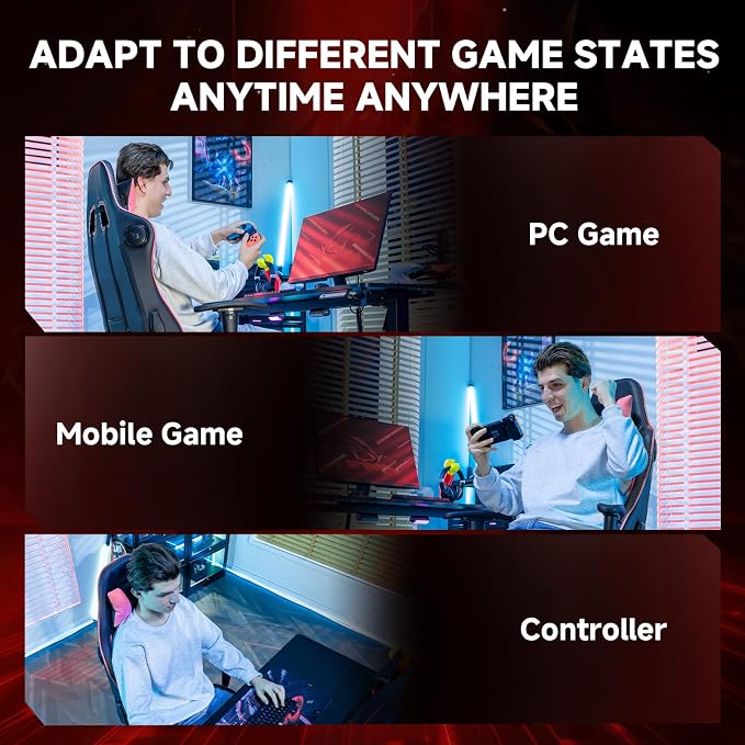 GTPLAYER Gaming Chair,Gamer Chair with Bluetooth and Adjustable Backrest,Seat Height Adjustable Computer Chairs with 3D Armrests,Video Game Chair with Footrest Speakers (Colourful) - Image 9