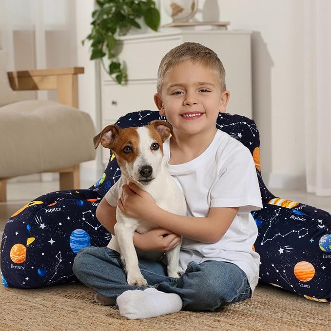 A Nice Night 17" Kids Boys Girls Bed Wedge Pillows with Arms for Sitting - Image 3