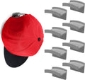 Modern JP Adhesive Hat Hooks for Wall (8-Pack) - Minimalist Hat Rack Design, No Drilling, Strong Hold Hat Hangers - USA Patented, Gray by ModernJP