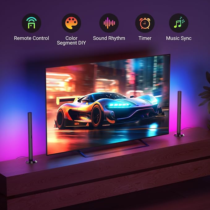 TJOY Smart Light Bar, RGB Desk Lights for Gaming, TV Backlight, Music Sync - Image 3