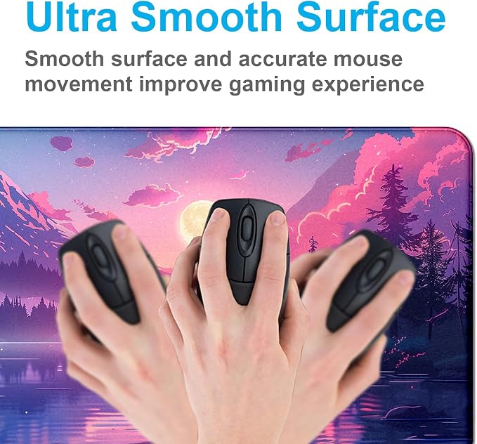 Sunset Mountain Landscape Extended Mouse Pad Game Office Sewing Table Mat | Large Extended Mouse Pad; Full Desk Coverage; Waterproof Coating; Stable Anti-Slide Base For Gaming, Office, Study Daily Use - Image 5