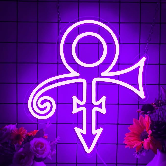 Prince Purple Symbol Neon Signs for Wall Decor,Dimmable Music Singer Love Symbol Sign,USB Powered Neon Light for Dorm Man Cave Bar Music Studio Party Birthday Gifts(11.8 * 13.3in) by Unknown