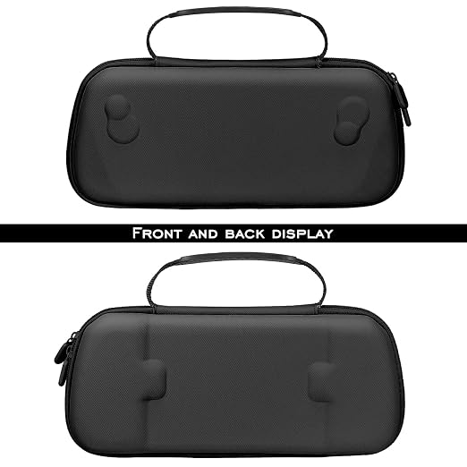 ADVcer Rog Ally X Handheld Case, EVA Waterproof Hard Shell Protective Travel Case with Inner Collapsible Game Console Stand, Velvet Soft Lining, Double Zippers, Carrying Handle for Rog Ally X (Black) - Image 7