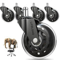 Lifelong Office Chair Wheels Replacement, Heavy Duty, 5-Pack Universal Fit | Original Rubber Caster, Desk Wheels, Smooth & Quiet, Safe for Hardwood Floors & Carpet, Replace Office Chair Mats by LIFELONG