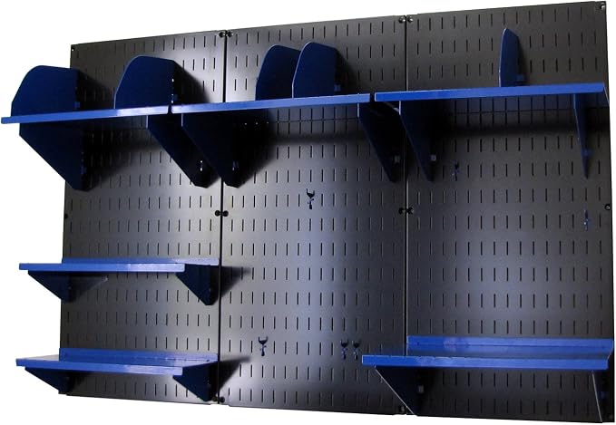 Wall Control Office Wall Mount Desk Storage and Organization Kit, Black/Blue - Image 2