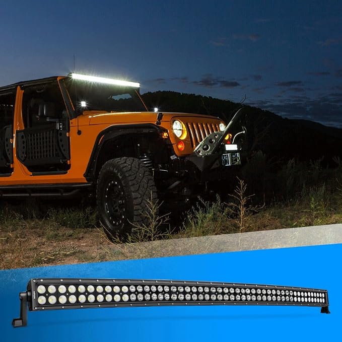 Nilight - 71015C-A 50Inch 288W Curved LED Work Light Driving Fog Lamp LED Light Bar Offroad Lighting for SUV UTE ATV Truck 4x4 Boat, 2 years Warranty - Image 7