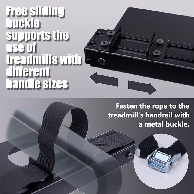WodGod Treadmill Desk Attachment, Laptop Holder Adjustble Height Width, Workstation for Treadmill Handlebars, Universal Treadmill Table with Cup Holder and Tray - Image 5