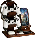 Wooden Headset Controller Stand Controller Holder Gamer Gifts | Controller Stand for Desk | Gaming Controller Organizer Rack, Fits Gamepad, Xbox, PS4, PS5, Gift for Son, Husband, Boyfriend by Velavow