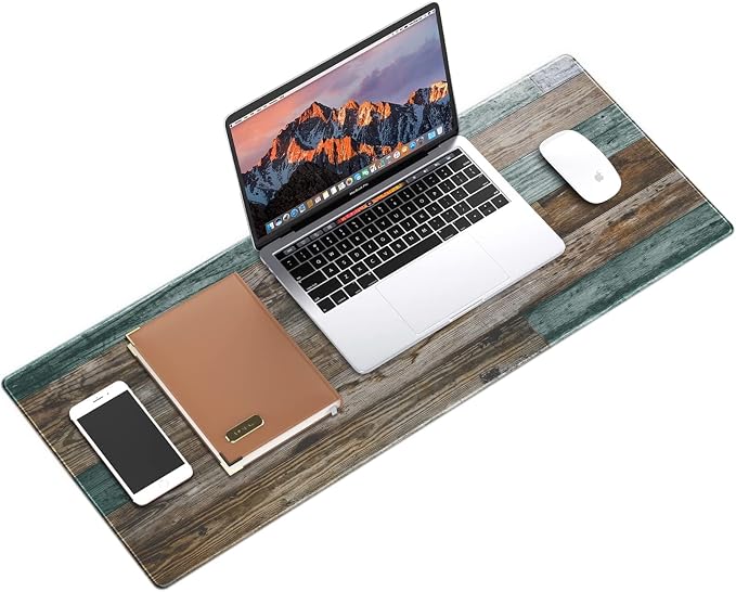 Galdas Gaming Mouse Pad Vintage Wood Grain Pattern XXL XL Large Mouse Pad Mat Long Extended Mousepad Desk Pad Non-Slip Rubber Mice Pads Stitched Edges Thin Pad (31.5x11.8x0.12Inch) - Image 7