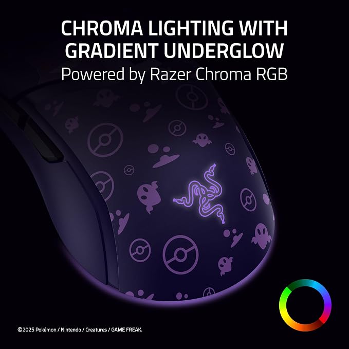 Razer Cobra Wired Gaming Mouse, 58g Lightweight, Pokemon Gengar Edition - Image 4