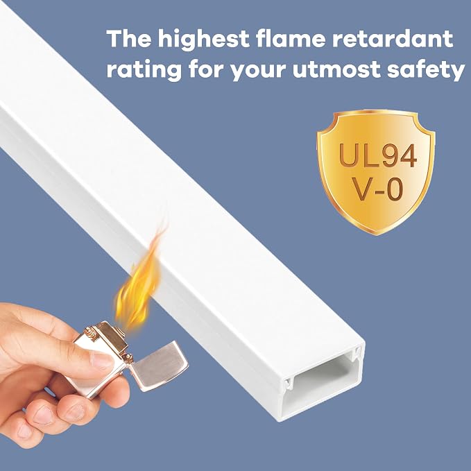 ZhiYo Cord Hider Kit, Cord Covers for Wires on Wall, Self-Adhesive Cable Raceway, TV Cord Hider for Wall Mounted TV, Paintable Cable Management Cover Kit, 7X L14in x W0.95in x H0.55in, White - Image 7