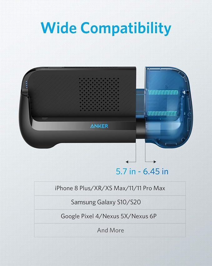 Anker PowerCore Play 6K Mobile Game Controller with 6700mAh Power Bank and Radiator Gamepad for iOS Android Phone - Image 5
