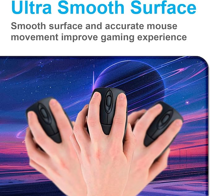 Space Landscape Computer Mouse Pad, XXL Laptop Gaming Mouse Keyboard Pad | Large Extended Mouse Pad; Full Desk Coverage; Waterproof Coating; Stable Anti-Slide Base For Gaming, Office, Study Daily Use - Image 5