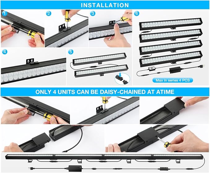 LED Light Bars 4Pack, 16 Inch 36W RGB Color Changing Effect Lighting - Image 9